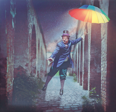 Злет Оле-Лукойє-Бронюка з парасолькою