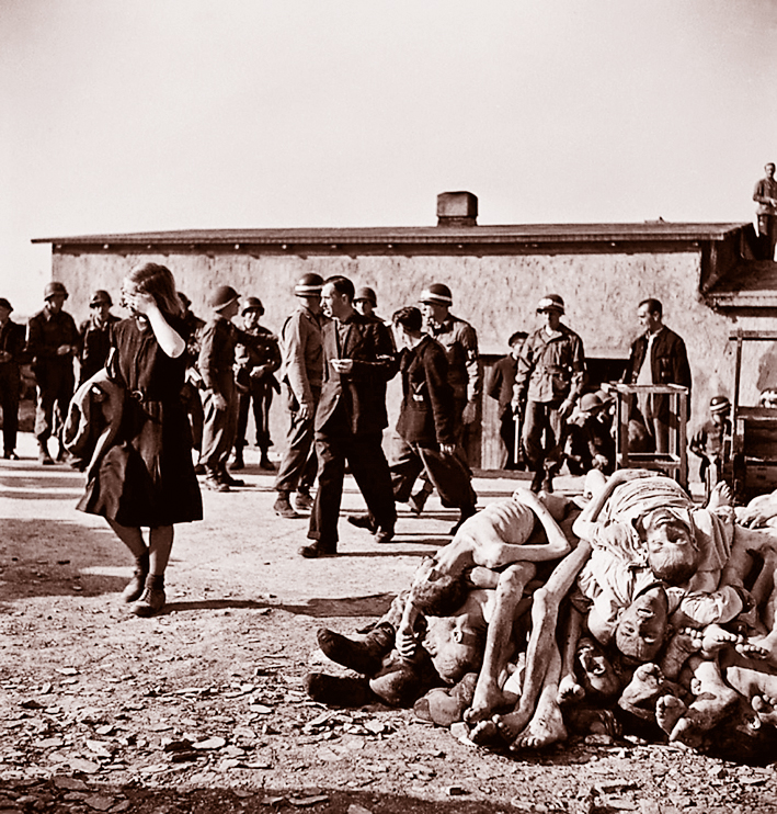 Жителі Веймара, яких американці привезли до Бухенвальду на «екскурсію», провину за злочини нацистів звалювали тільки на Гітлера. 