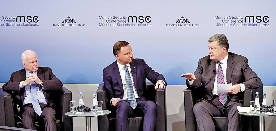 У Мюнхені Президент чітко обстоював національні інтереси нашої держави. Фото з сайту president.gov.ua